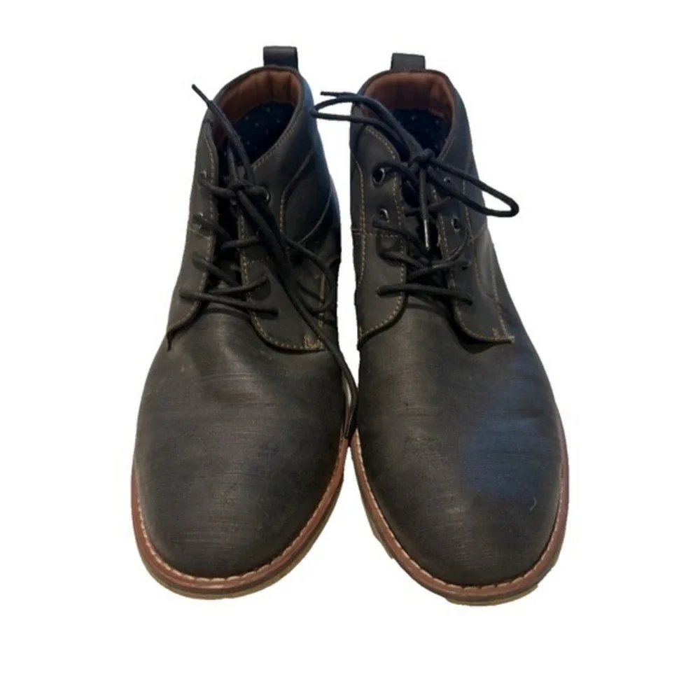 RYE by Number Eye Mens Leather Chukka Boots Brown Lace Up Desert Boots Size 9